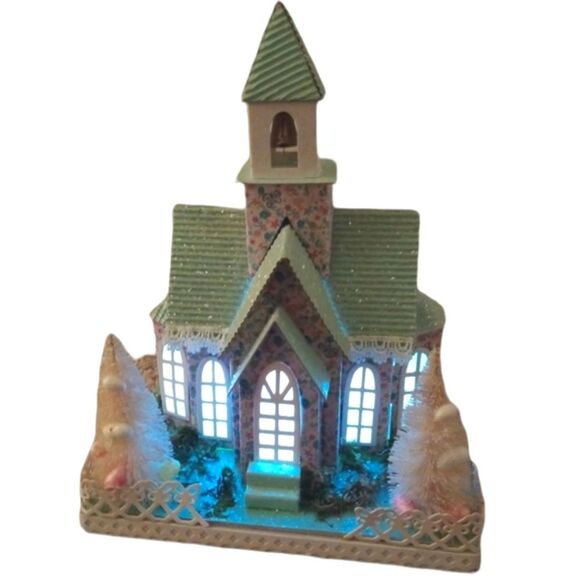 Pier 1 Spring Mint LED Chapel - Picture 1 of 14
